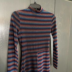 STUNNING rainbow stripe sparkle 1970s disco jumpsuit from Daisy Jones TV show